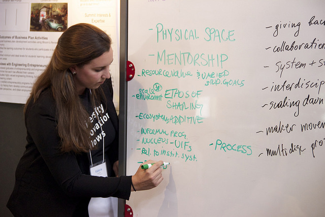 Valerie Sherry (UMD) during UIIF breakout groups; Epicenter Research Summit 2014