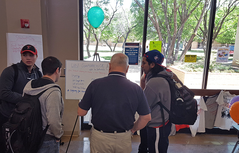 Students participate in the unconference at South Plains College