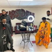 Students getting haircuts